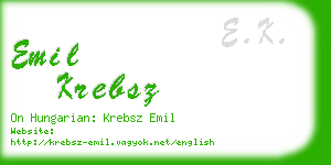 emil krebsz business card